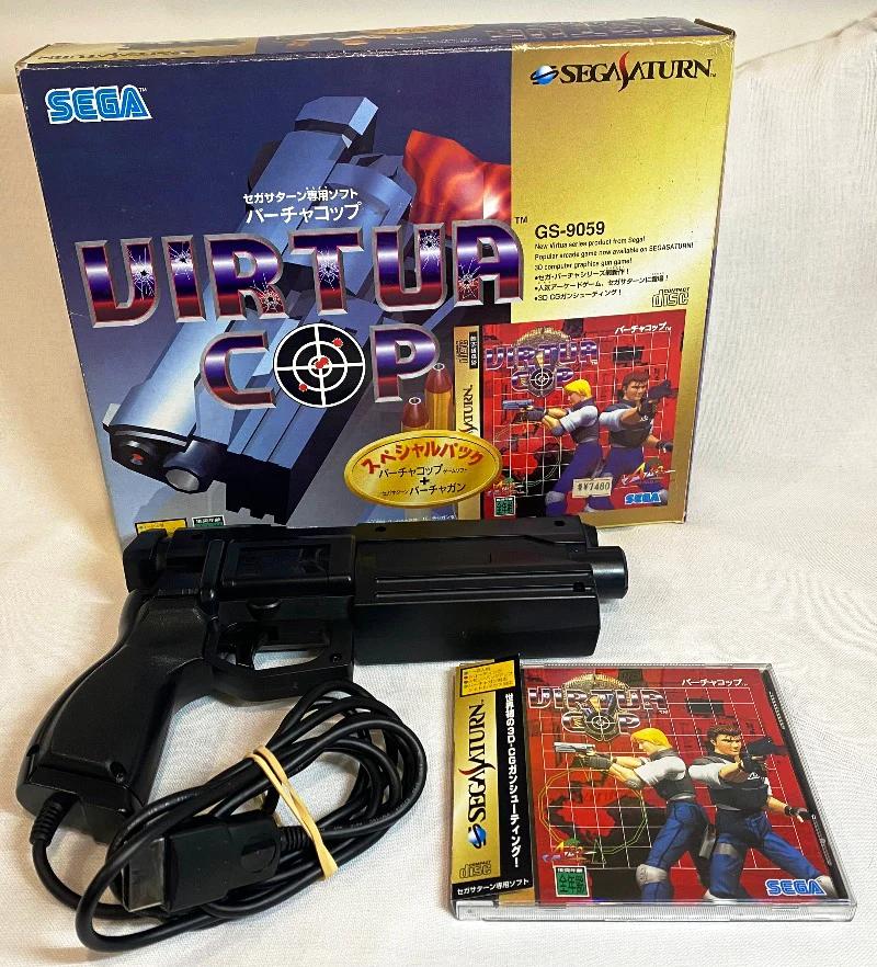 Game | Sega Saturn | Official Virtua Cop Boxed Gun and Game Pack Japanese