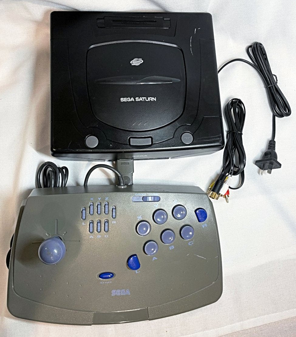 Console | SEGA Saturn | PAL Aus Black Consoles + Controller