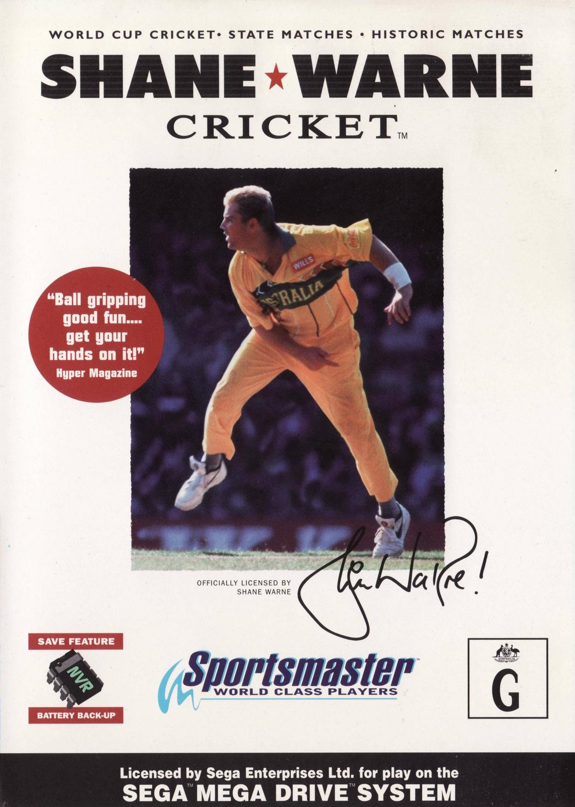 Game | Sega Mega Drive Genesis | Shane Warne Cricket