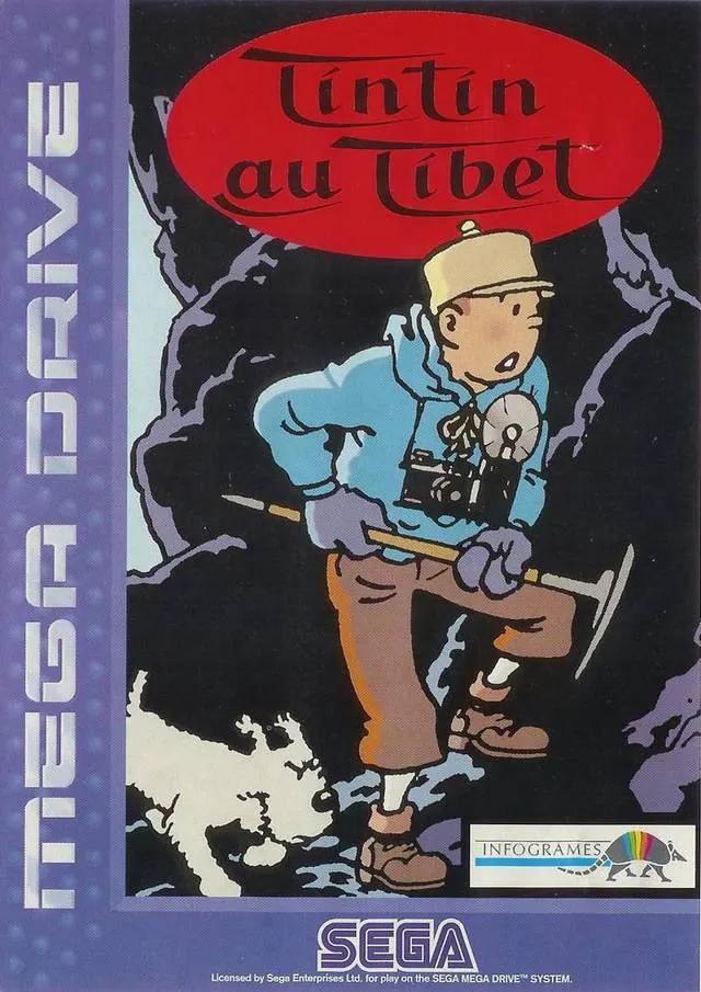 Jeu Sega Mega Drive Tintin Au Tibet - Version PAL FR Complète (CIB) - Boîte, Notice - Très Bon état