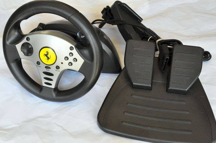 Controllers & Attachments - Accessory | PS2 | Thrustmaster Ferrari Challenge Racing Steering Wheel & Pedals