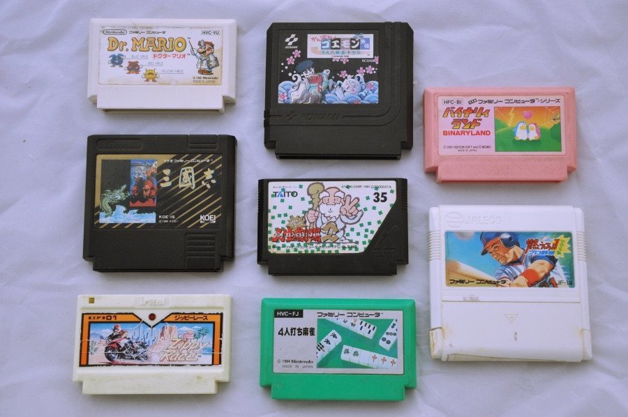 Game | Nintendo Famicom | Bundle Mixed Dr. Mario Zippy Race Binary Land x 8 - retrosales.com.au