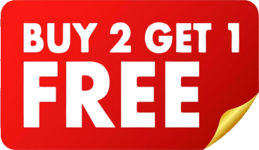 Buy two get one free