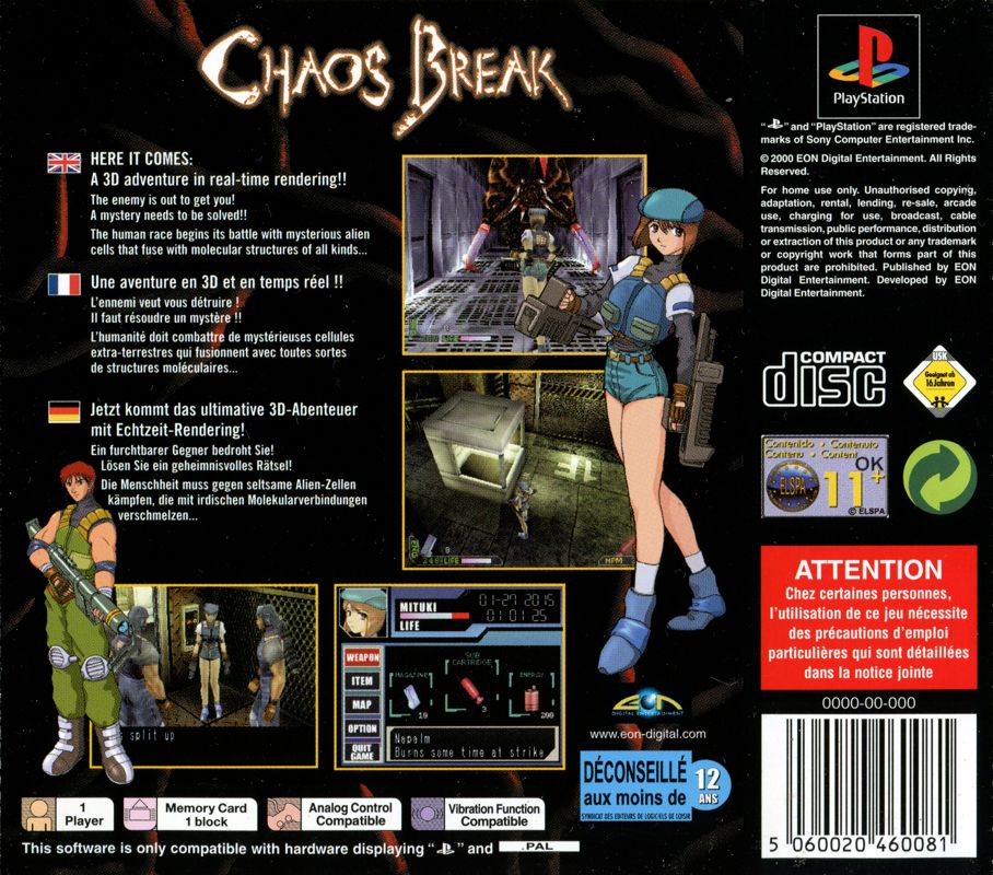 Game | Sony Playstation PS1 | Chaos Break PAL