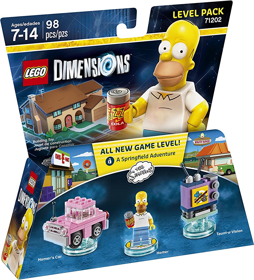 Accessory | Lego Dimensions Figurine | Back To The Future + Simpsons + Jurassic Park Pack