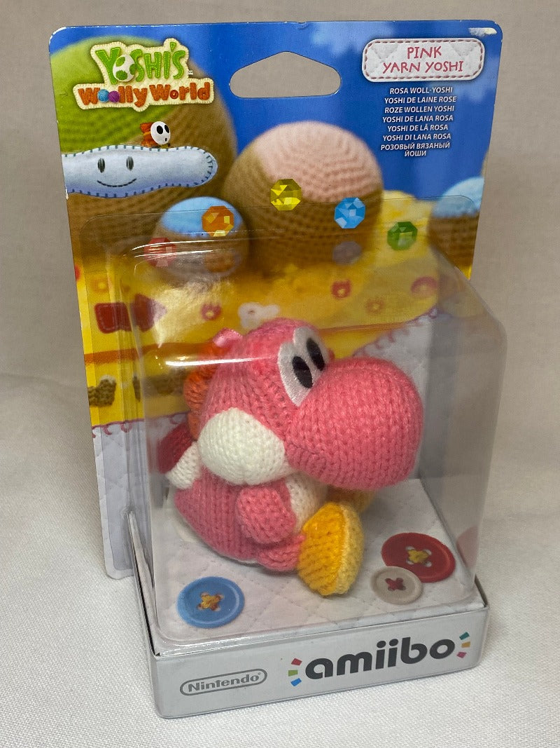 Accessory | Nintendo | Amiibo Yoshi's Woolly World Green + Pink