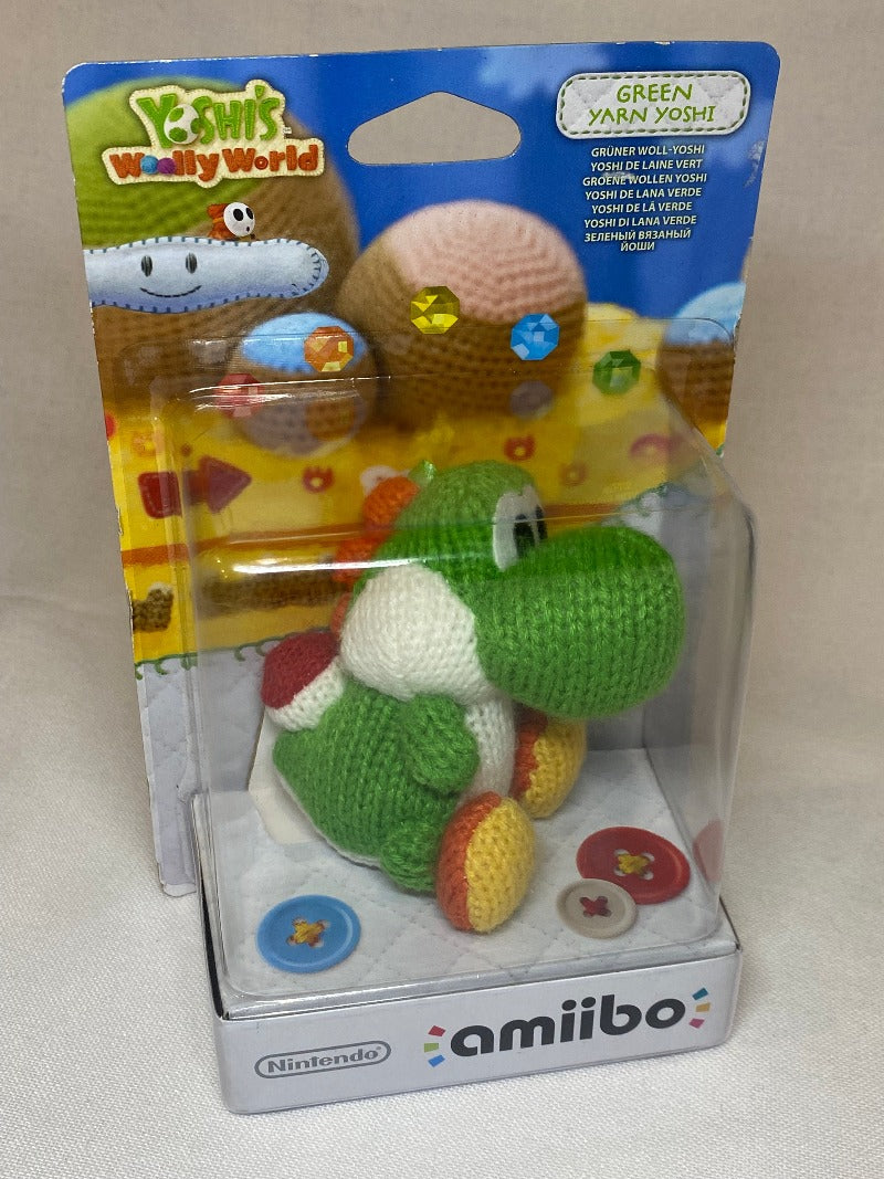 Accessory | Nintendo | Amiibo Yoshi's Woolly World Green + Pink
