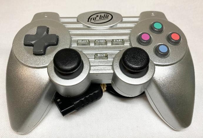 Controller | Sony PlayStation PS1 PS2 | Tru-Blu Honey Bee Silver Controller