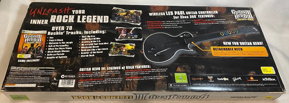 Controller | Microsoft Xbox 360 | Wireless Legends Of Rock Guitar Hero Guitar