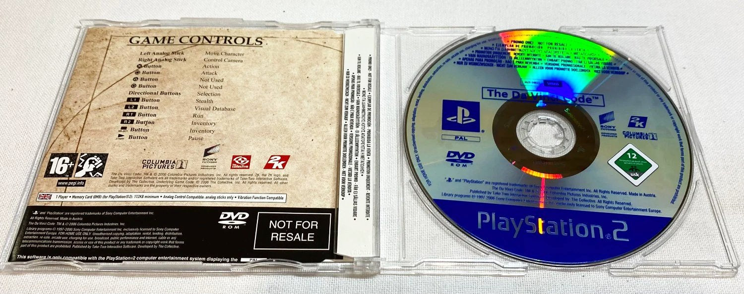 Game | Sony PlayStation PS2 | The Da Vinci Code [Promo Not For Resale]