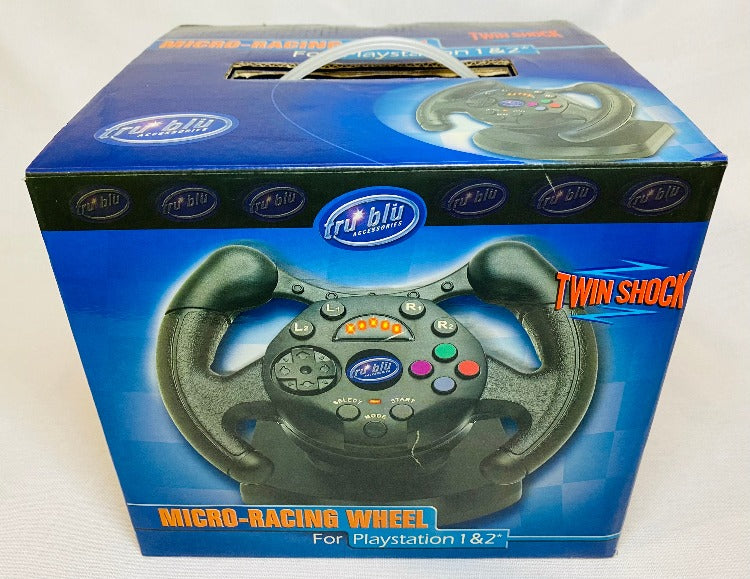 Controller | Sony PlayStation PS1 PS2 | Boxed Tru-Blu Micro-Racing Wheel