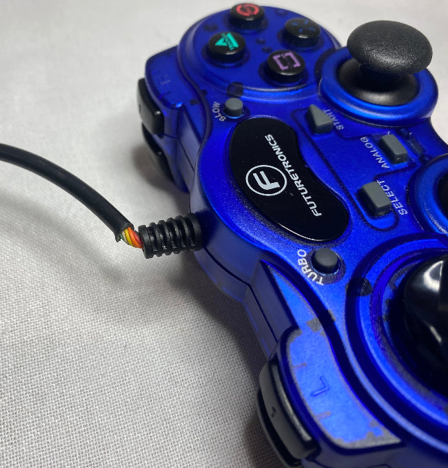 Controller | Sony PlayStation PS2 | Futuretronics Clear Blue Controller