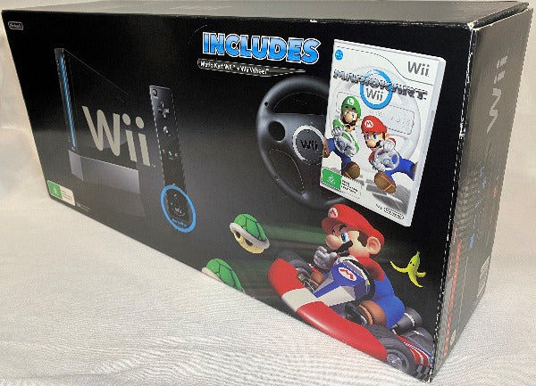 Console | Nintendo Wii | Boxed Black Wii Console Mario Kart Bundle PAL