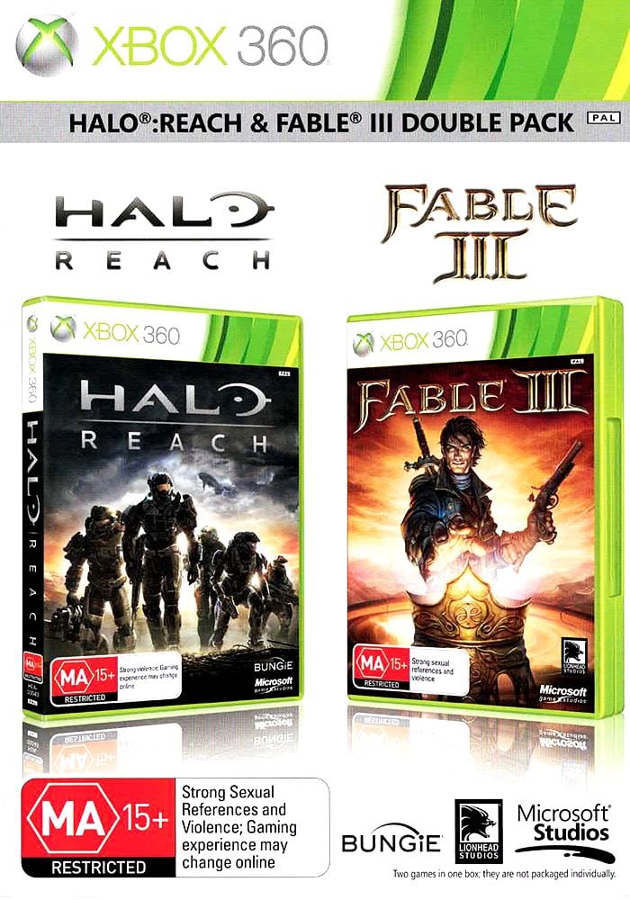 Game | Microsoft Xbox 360 | Fable III + Halo Reach Double Pack
