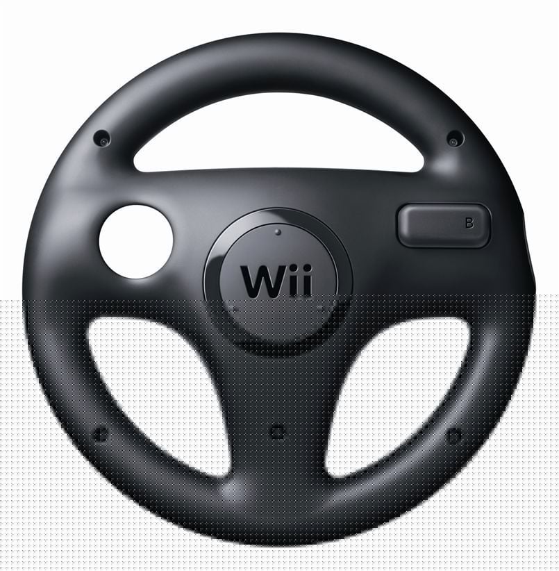 Accessory | Nintendo Wii | Genuine Black Controller Steering Wheel