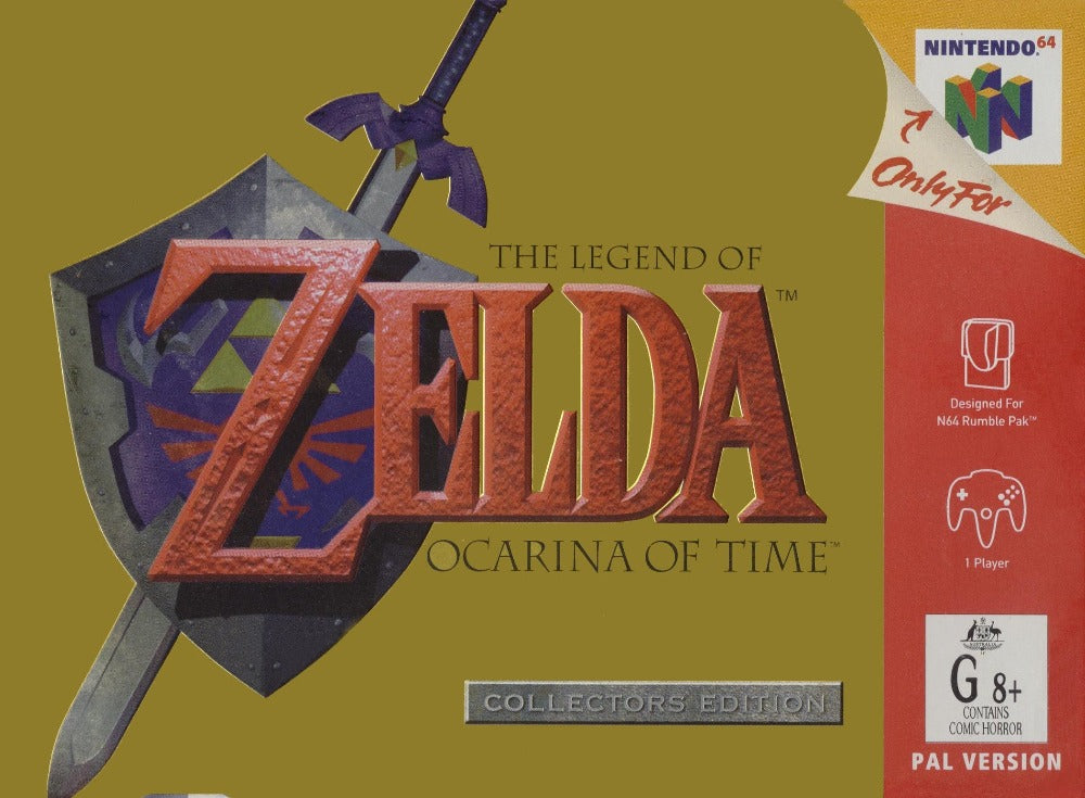 Zelda Ocarina Of Time collectors edition N64 PAL Game Box cover art