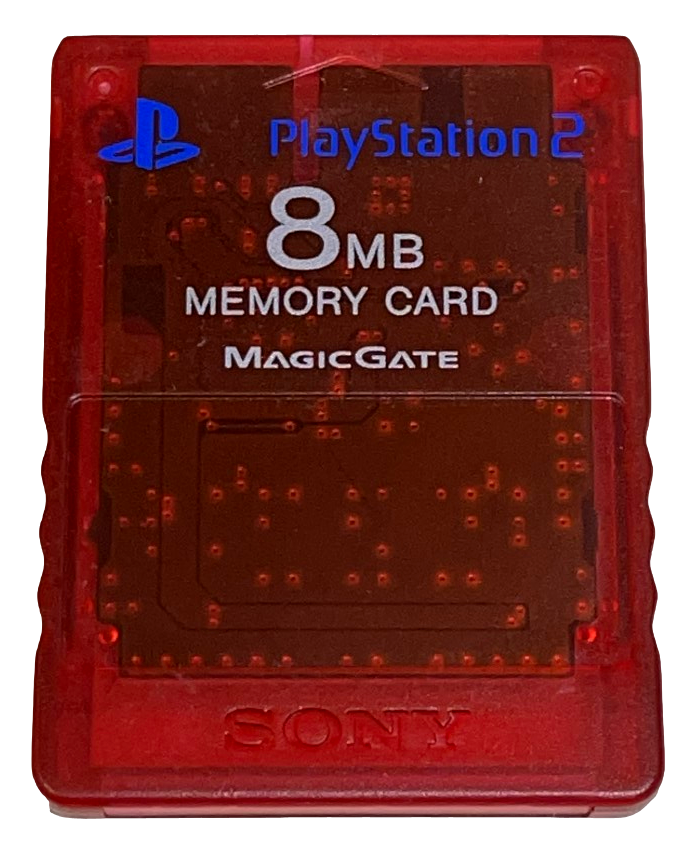 Accessory | PlayStation PS2 | Genuine 8MB Memory Card Clear Red