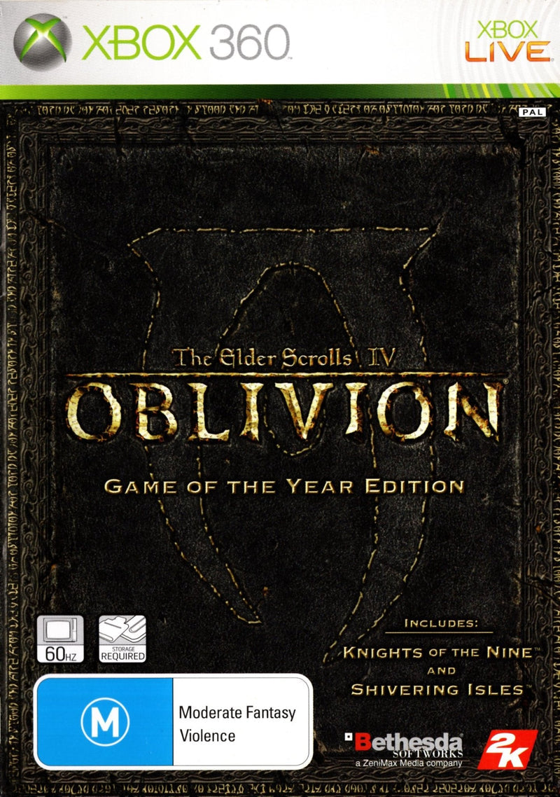Game | Microsoft Xbox 360 | Elder Scrolls IV: Oblivion (Game Of The Year Edition)