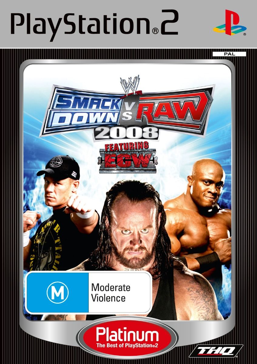 Game | Sony PlayStation PS2 | SmackDown Vs Raw 2008 [Platinum]