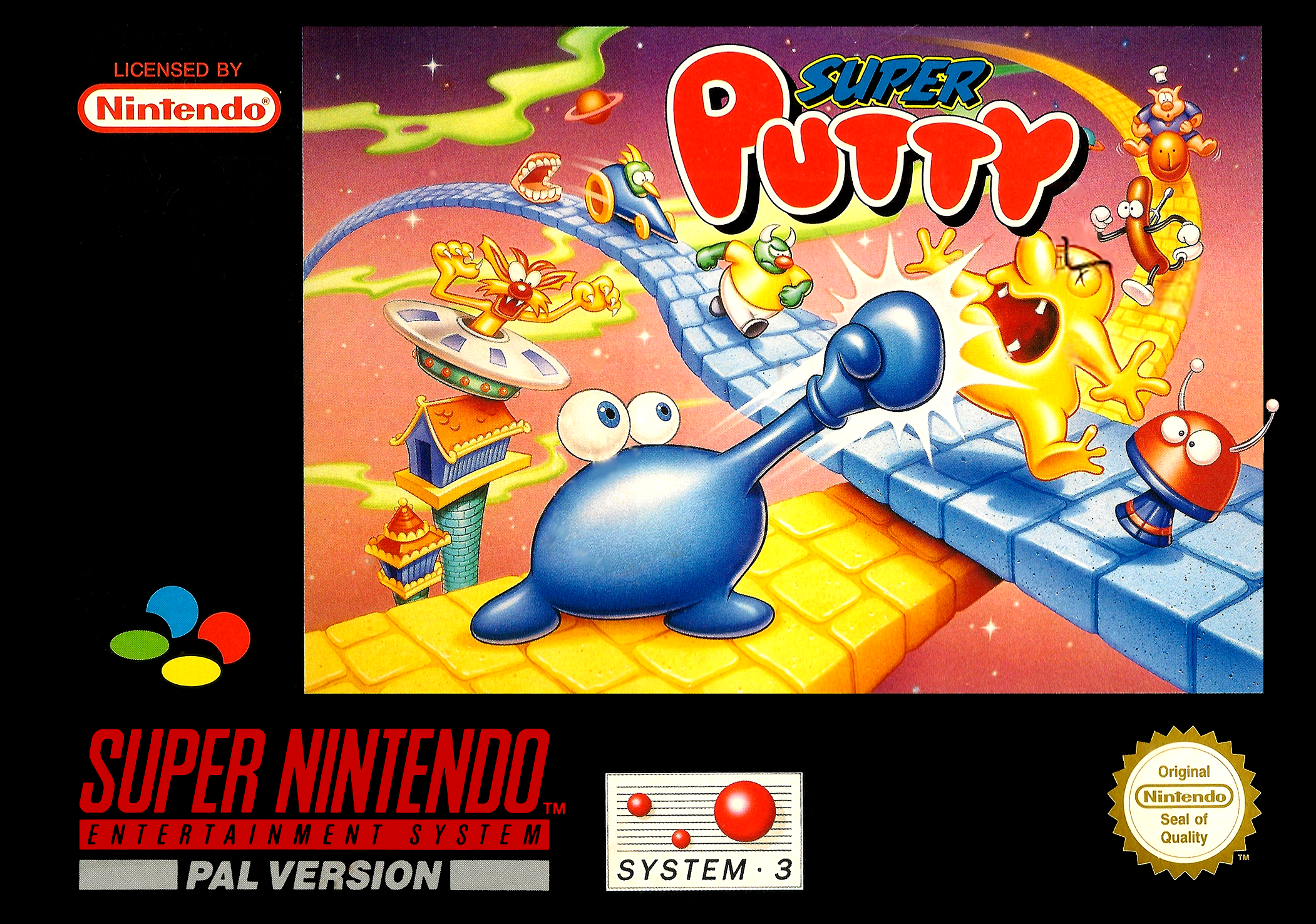 Game | Super Nintendo SNES | Super Putty