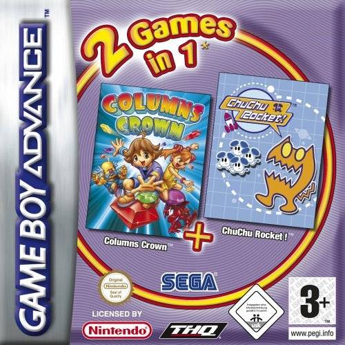Game | Nintendo Gameboy  Advance GBA | 2 Games In 1: Columns Crown & ChuChu Rocket