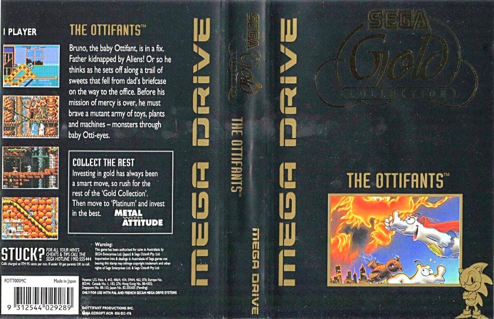 Game | Sega Mega Drive | The Ottifants (Gold)