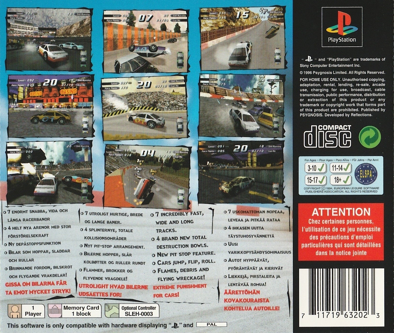 Game | Sony PlayStation PS1 | Destruction Derby 2