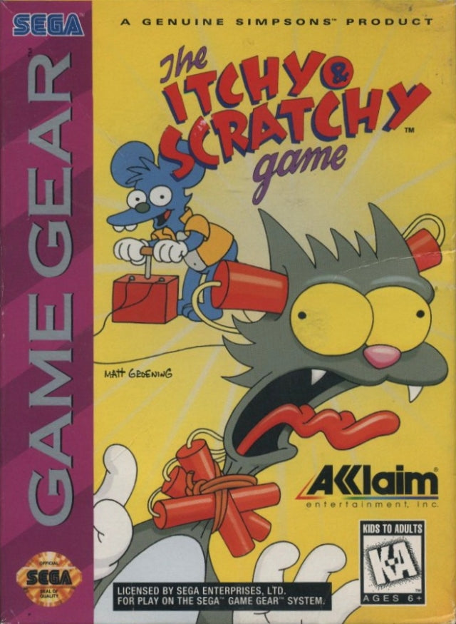 Game | SEGA Game Gear | Itchy And Scratchy Game