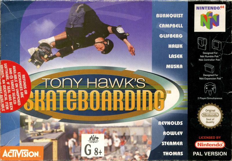 Game | Nintendo N64 | Tony Hawk's Skateboarding
