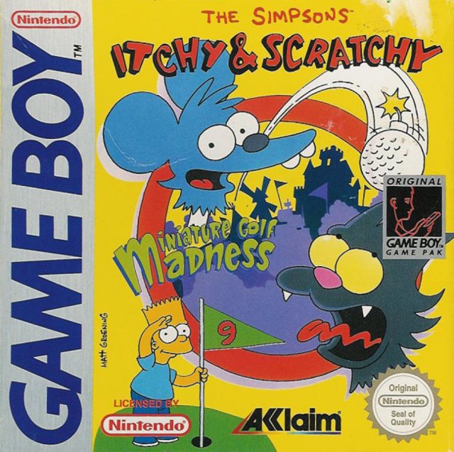 Game | Nintendo Game Boy GB | Itchy & Scratchy Miniature Golf Madness