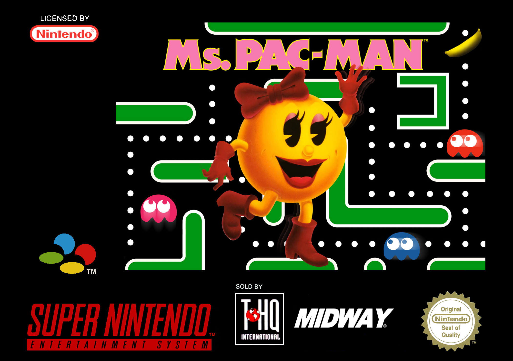 Game | Super Nintendo SNES | Ms. Pac-Man
