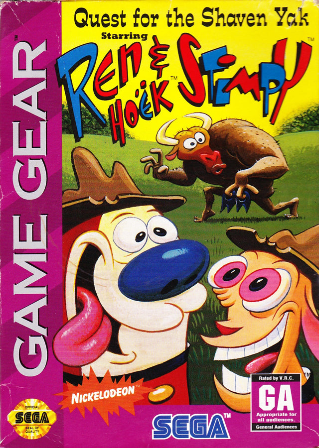Game | Sega Game Gear | Ren And Stimpy Quest For The Shaven Yak