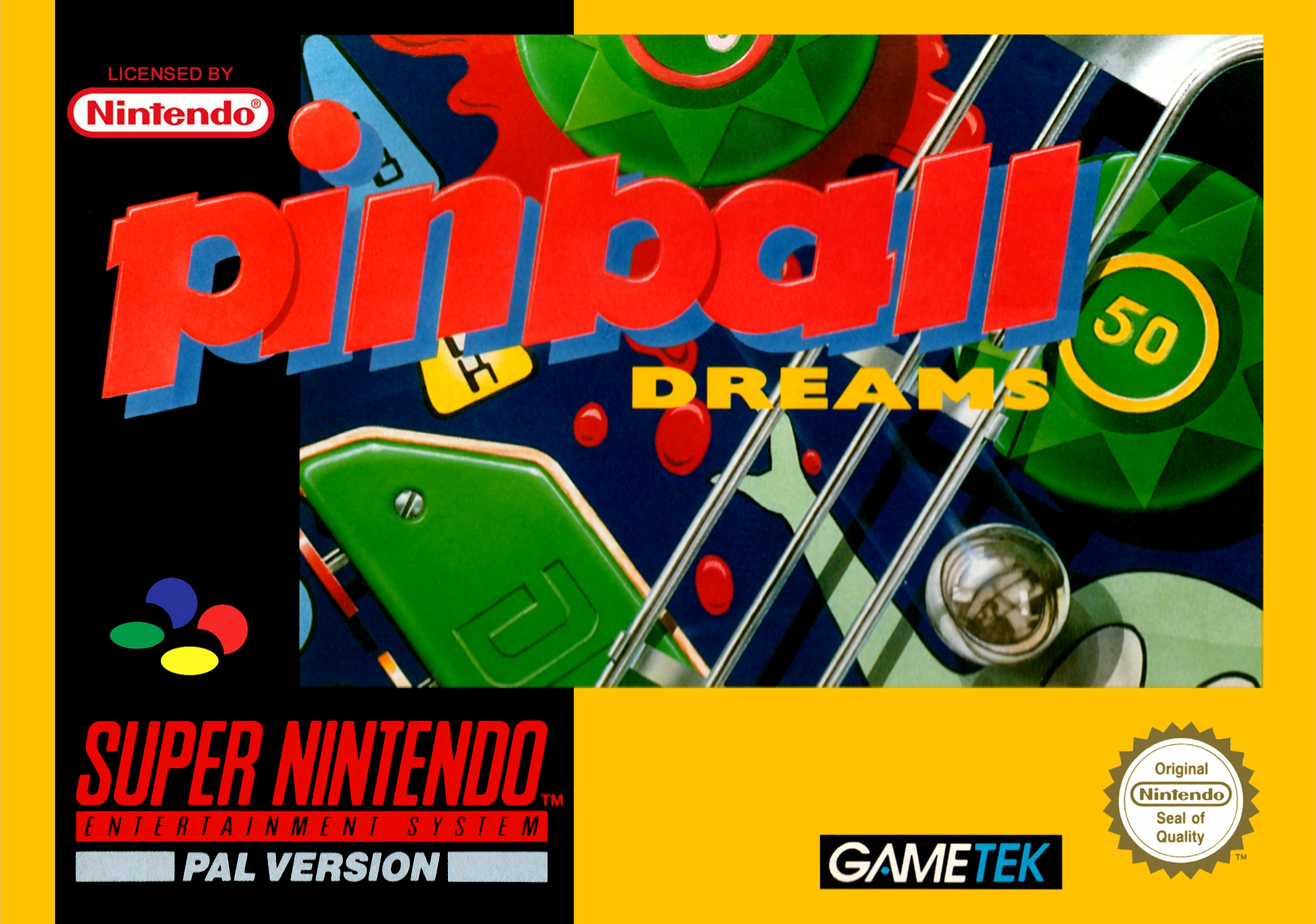 Game | Super Nintendo SNES | Pinball Dreams
