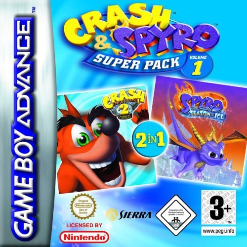 Game | Nintendo Gameboy  Advance GBA | Crash & Spyro Super Pack Volume 1