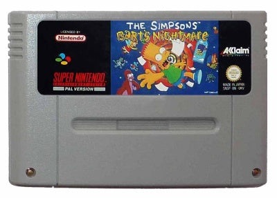 Game | Super Nintendo SNES | The Simpsons Bart's Nightmare