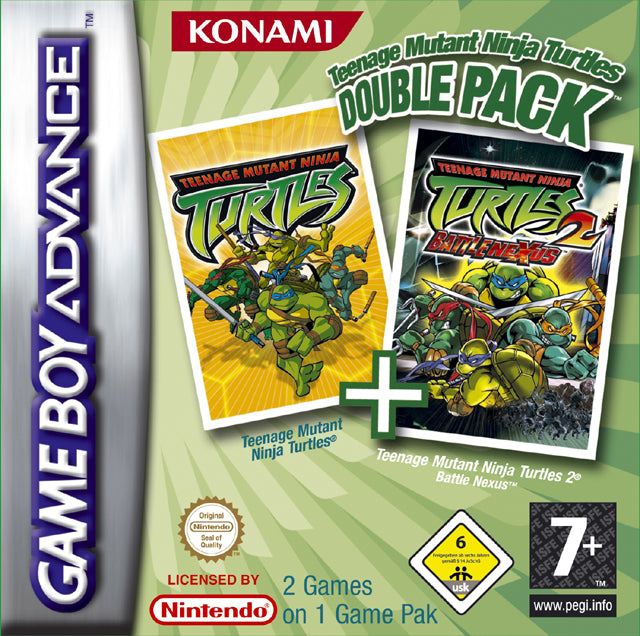 Game | Nintendo Gameboy  Advance GBA | Teenage Mutant Ninja Turtles Double Pack