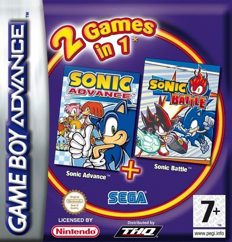 Game | Nintendo Gameboy  Advance GBA | 2 Games In 1: Sonic Advance & Sonic Battle