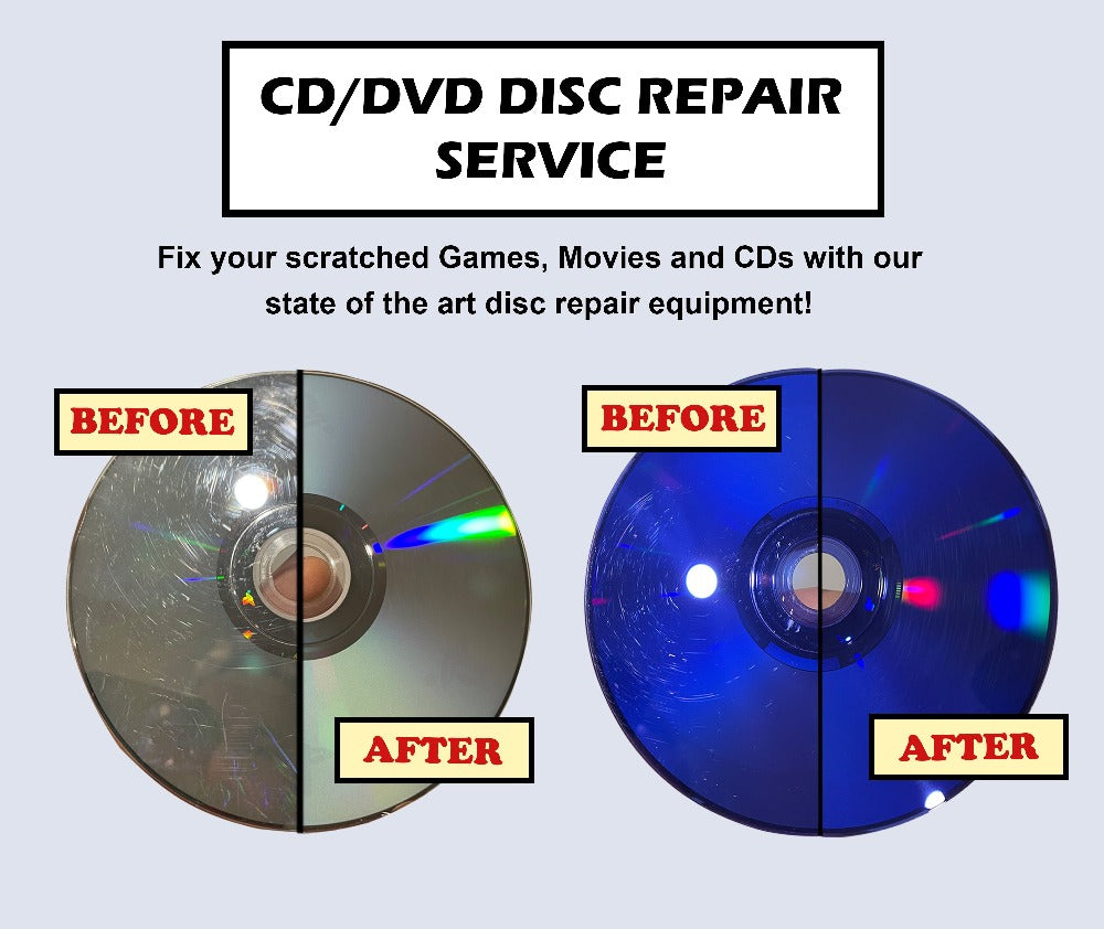 Service Repair | Game Disc Resurfacing Scratch Removal Buffing CD DVD
