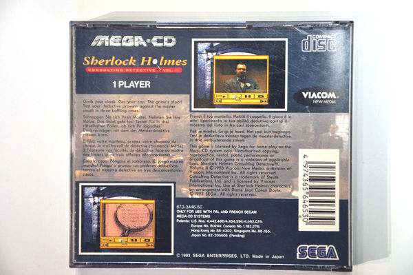 Game | SEGA Mega CD | Sherlock Holmes Consulting Detective Vol II