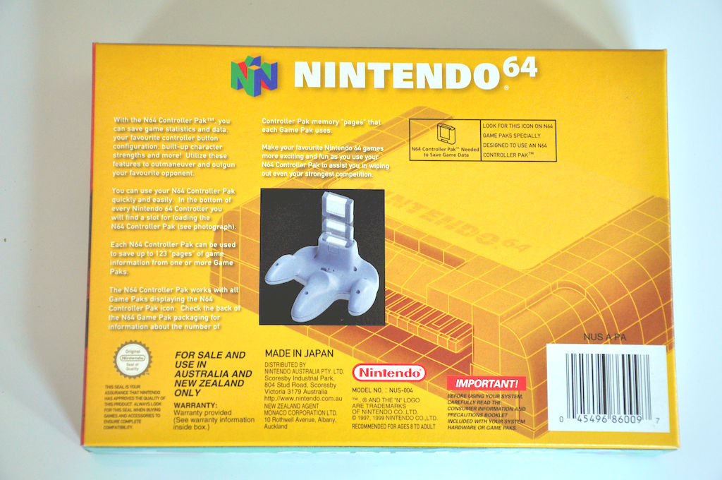 Accessory | Nintendo N64 | Controller PAK Memory NUS APA