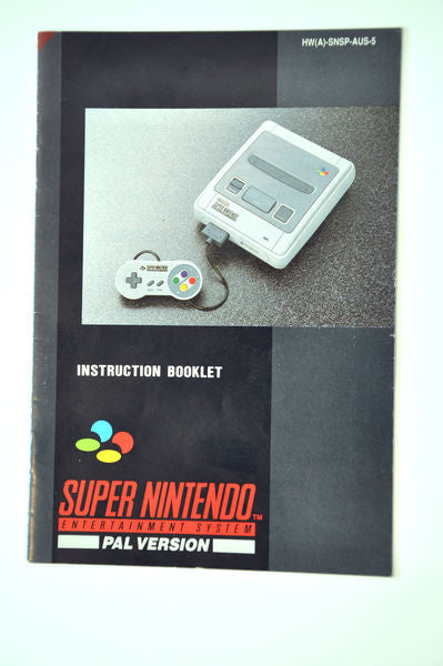 Manual | Nintendo SNES | Replacement Instruction Manuals Book