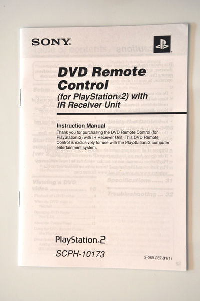 Manual | Playstation PS1 PS2 | Replacement Instruction Manuals Book