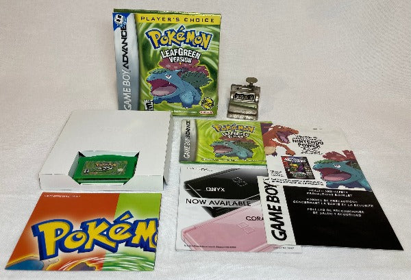 Game | Nintendo Gameboy  Advance GBA | Pokemon Leaf Green Player's Choice USA NTSC