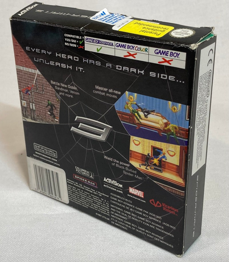 Game | Nintendo Gameboy  Advance GBA | Spiderman 3