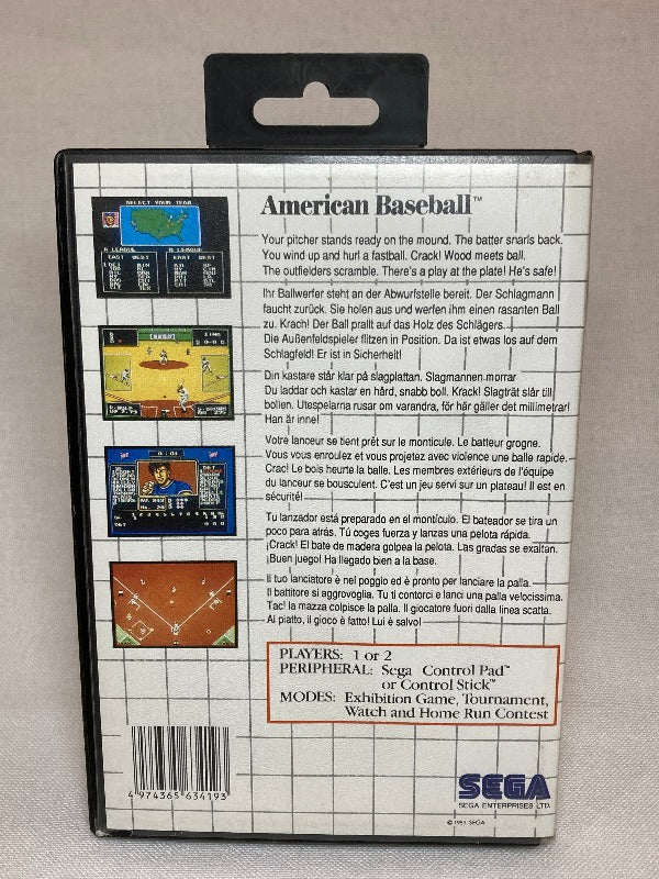 Game | Sega Master System | American Baseball