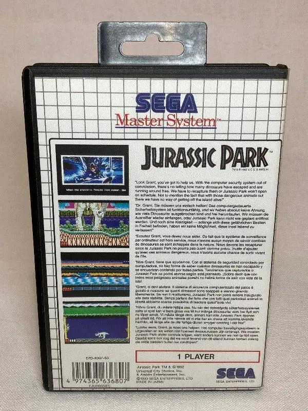 Jeu Jurassic Park Pour SEGA Master System - Édition Rétro 1983, Bon état
