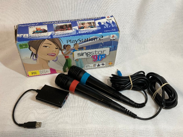 Accessory | Sony PlayStation PS2 | Singstar 90s Microphone Set with Game