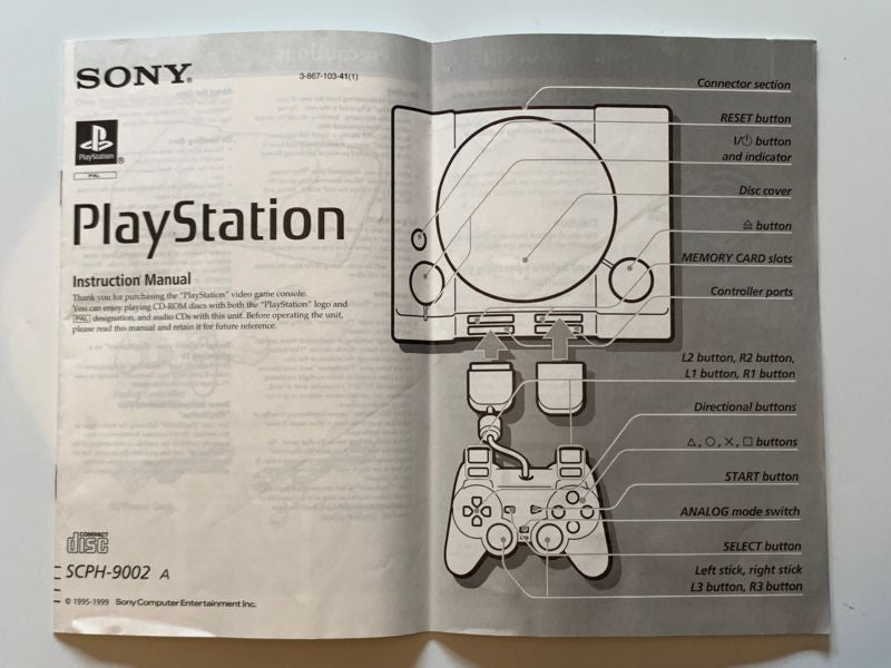 Manual | Playstation PS1 PS2 | Replacement Instruction Manuals Book