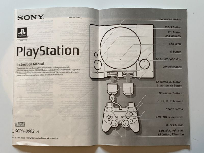 Manual | PlayStation PS1 PS2 | Replacement Instruction Manuals Book