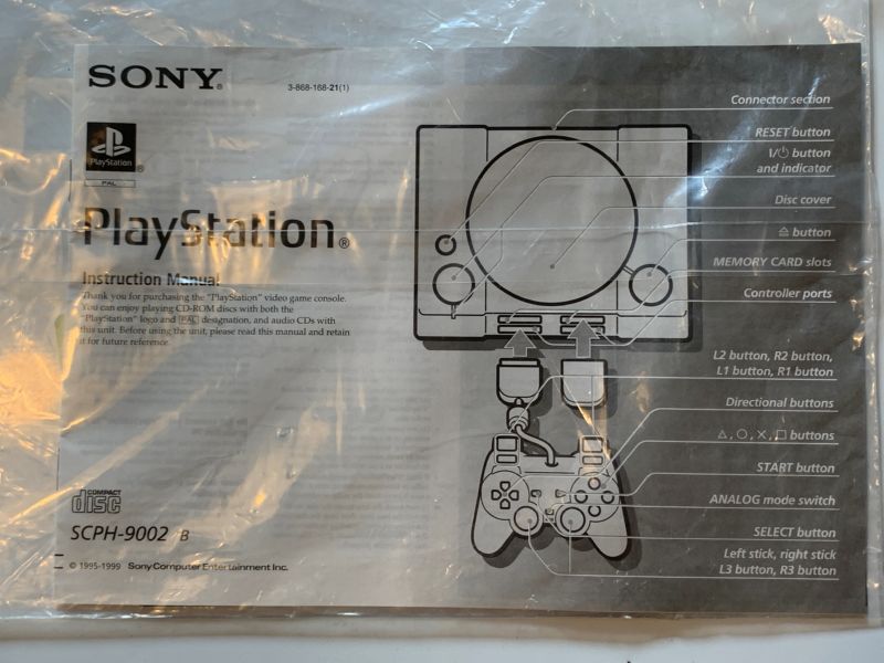 Manual | PlayStation PS1 PS2 | Replacement Instruction Manuals Book